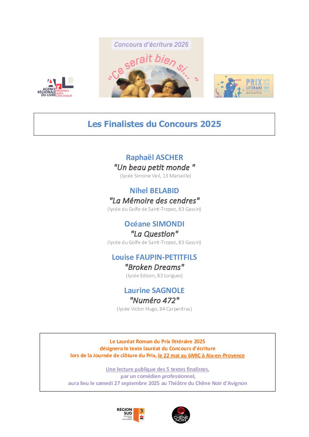 Les Finalistes du Concours 2025