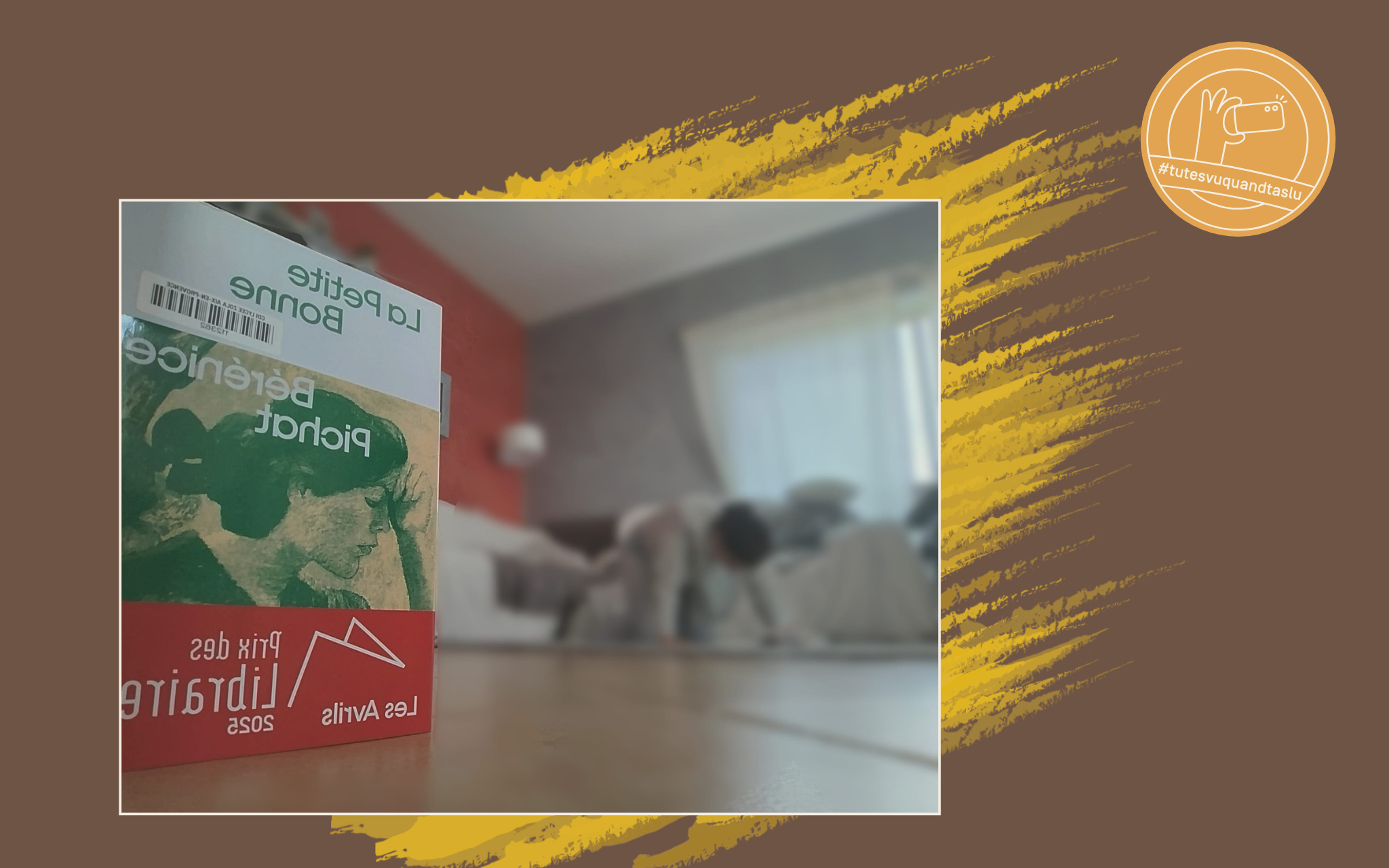 livre la petite bonne et jeune fille floue qui nettoie en arrière plan