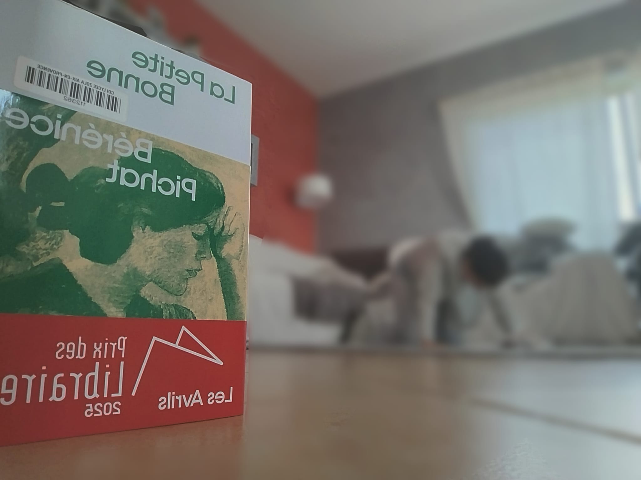 Emy Zola livre la petite bonne et jeune fille floue qui nettoie en arrière plan